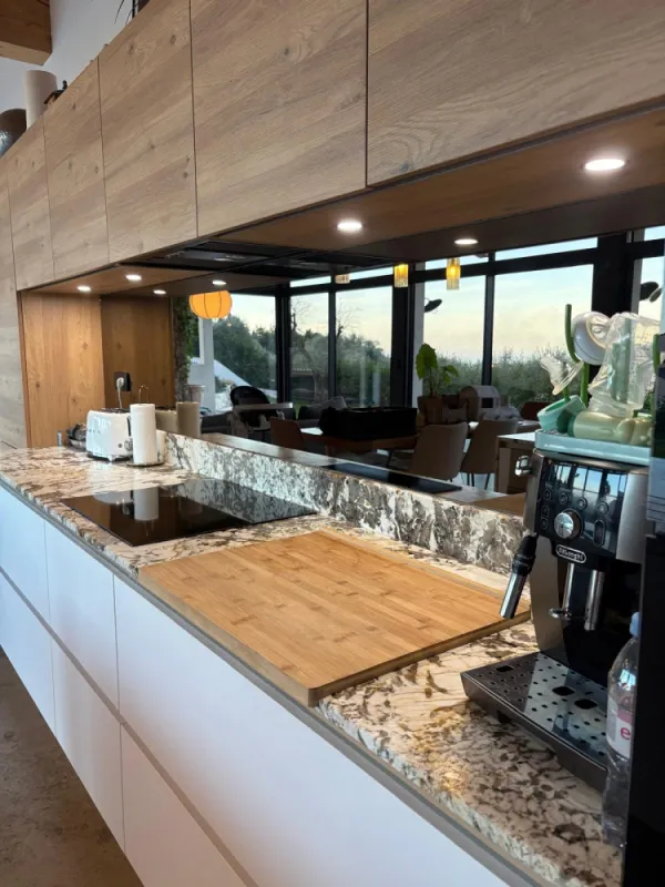 Crédence miroir bronze sur mesure à tourrette sur loup