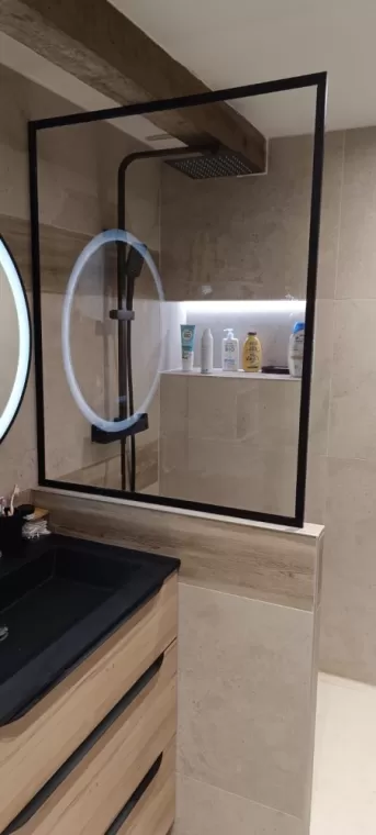 parois de douche fixe verre securit à Tourrettes sur Loup.