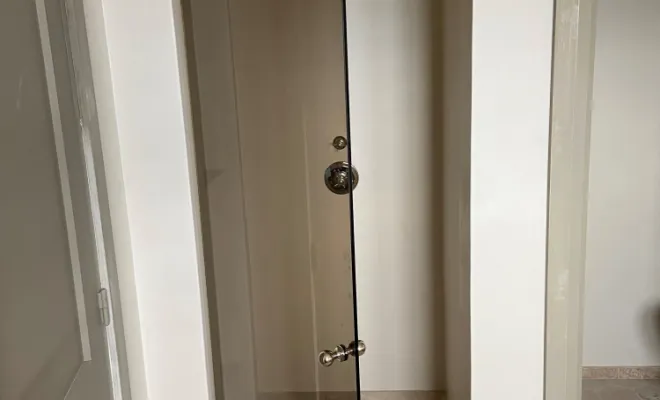 Paroi de douche verre securit en forme cintre 